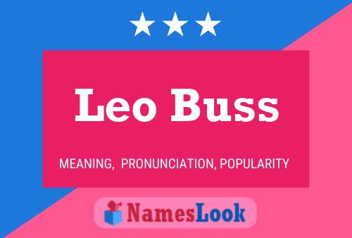 Leo Buss Naam Poster