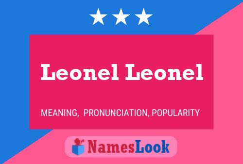 Leonel Leonel Naam Poster