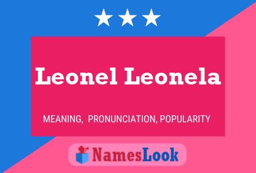 Leonel Leonela Naam Poster