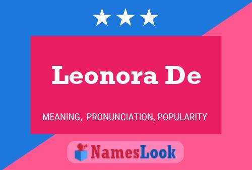 Leonora De Naam Poster