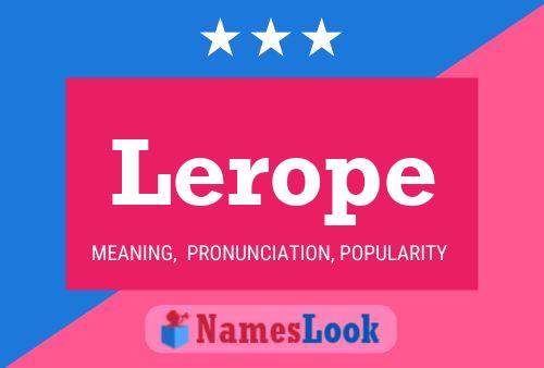 Lerope Naam Poster