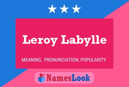 Leroy Labylle Naam Poster