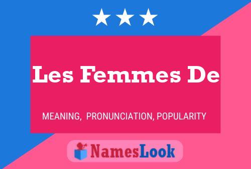 Les Femmes De Naam Poster