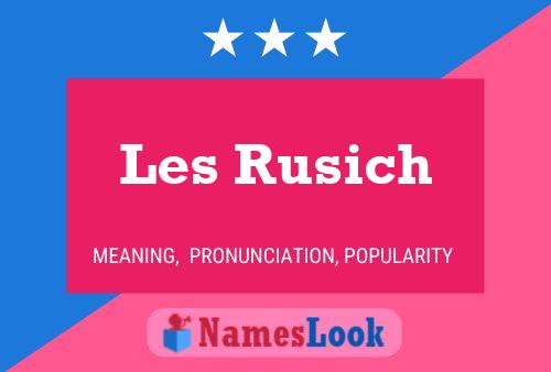 Les Rusich Naam Poster