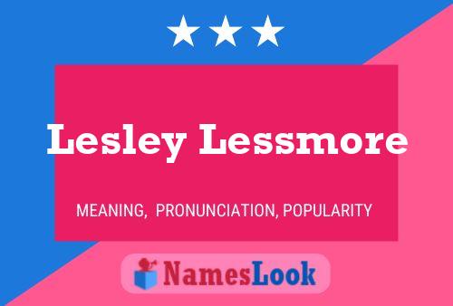 Lesley Lessmore Naam Poster