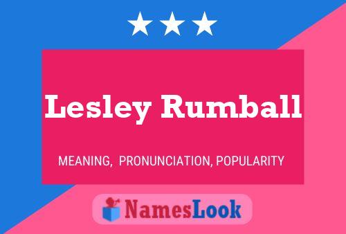 Lesley Rumball Naam Poster