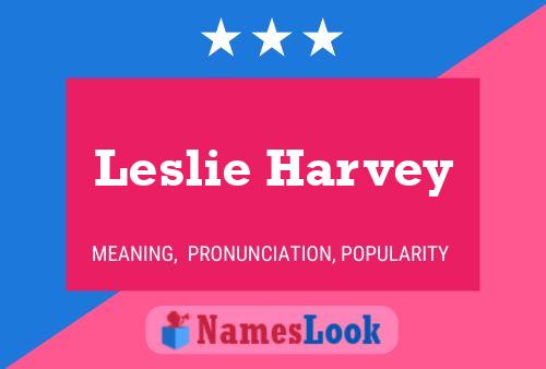 Leslie Harvey Naam Poster