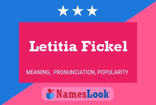 Letitia Fickel Naam Poster