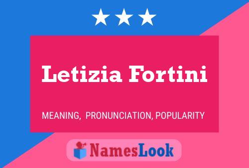 Letizia Fortini Naam Poster