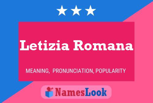 Letizia Romana Naam Poster