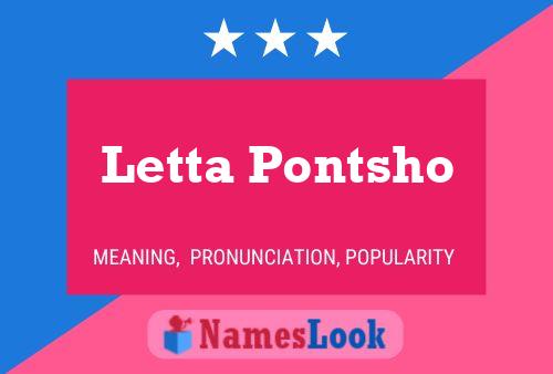 Letta Pontsho Naam Poster