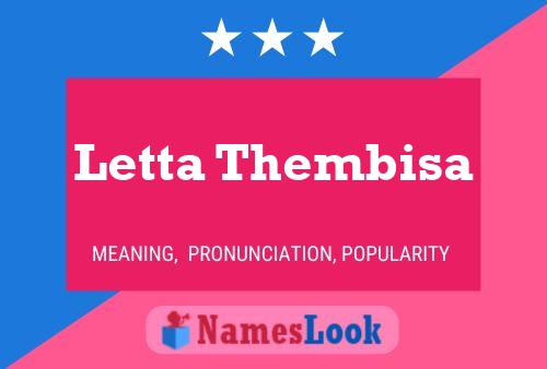 Letta Thembisa Naam Poster