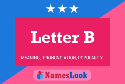 Letter B Naam Poster