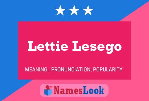 Lettie Lesego Naam Poster