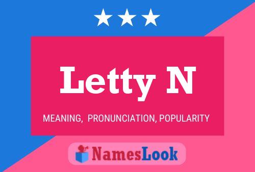 Letty N Naam Poster