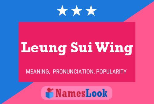 Leung Sui Wing Naam Poster