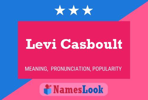 Levi Casboult Naam Poster