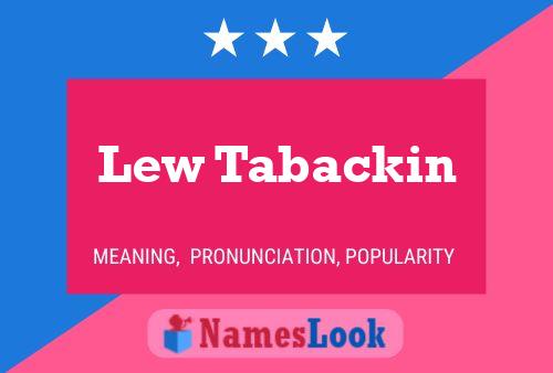 Lew Tabackin Naam Poster