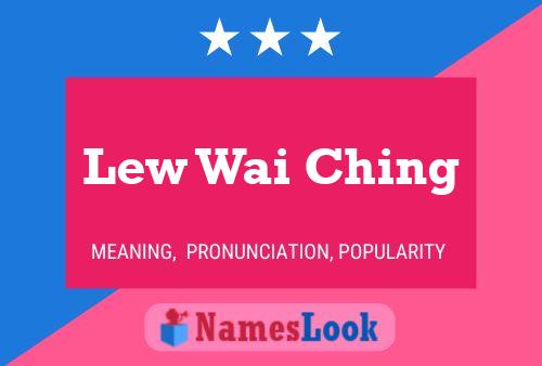 Lew Wai Ching Naam Poster