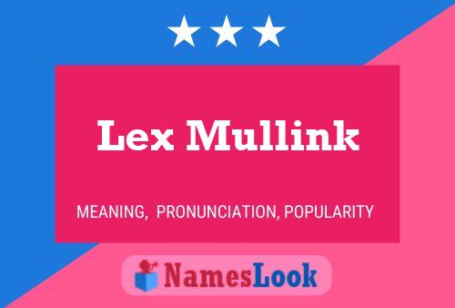 Lex Mullink Naam Poster