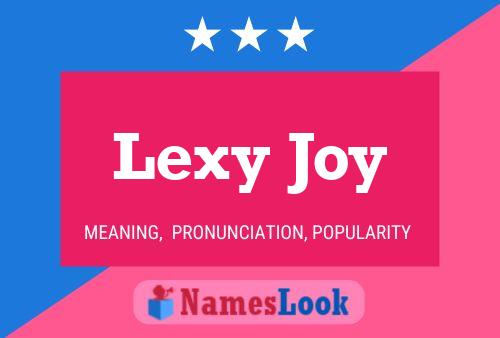 Lexy Joy Naam Poster