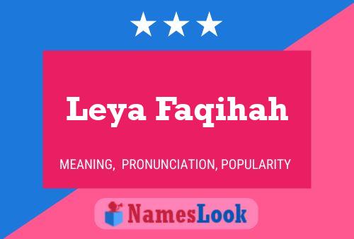 Leya Faqihah Naam Poster