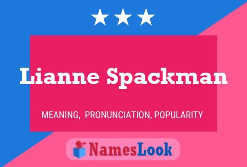 Lianne Spackman Naam Poster