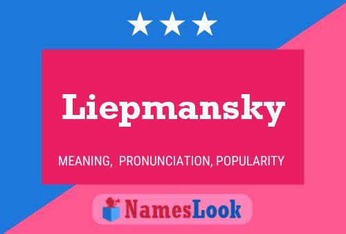 Liepmansky Naam Poster