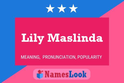 Lily Maslinda Naam Poster