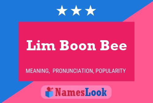 Lim Boon Bee Naam Poster