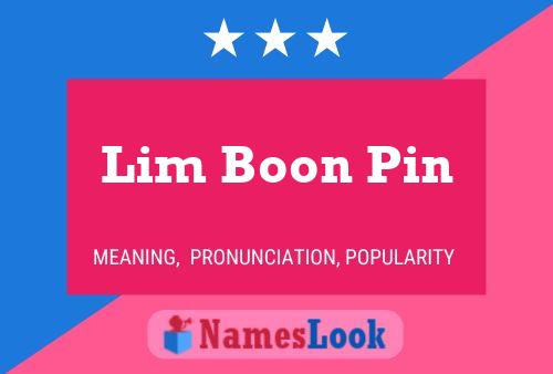 Lim Boon Pin Naam Poster