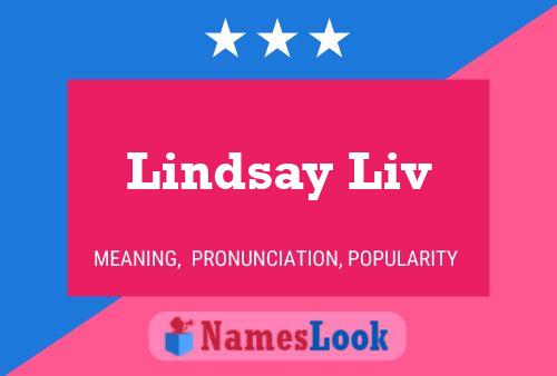 Lindsay Liv Naam Poster