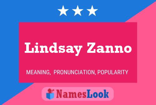 Lindsay Zanno Naam Poster