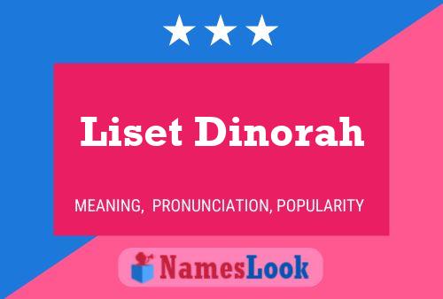 Liset Dinorah Naam Poster