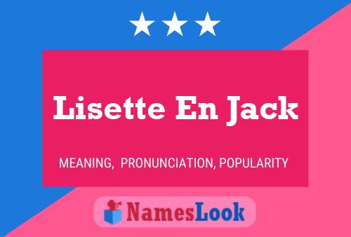 Lisette En Jack Naam Poster