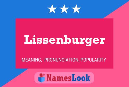 Lissenburger Naam Poster