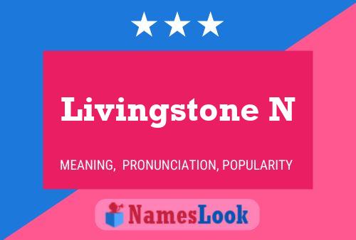 Livingstone N Naam Poster