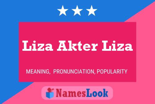 Liza Akter Liza Naam Poster