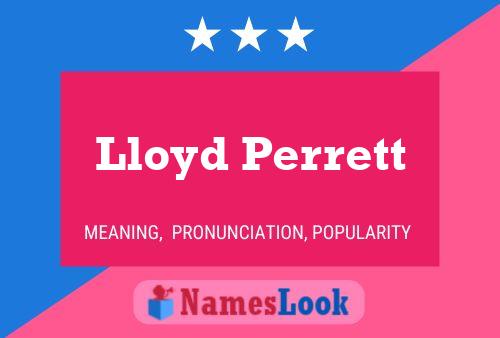 Lloyd Perrett Naam Poster