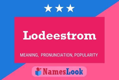 Lodeestrom Naam Poster