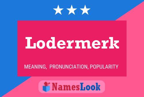 Lodermerk Naam Poster