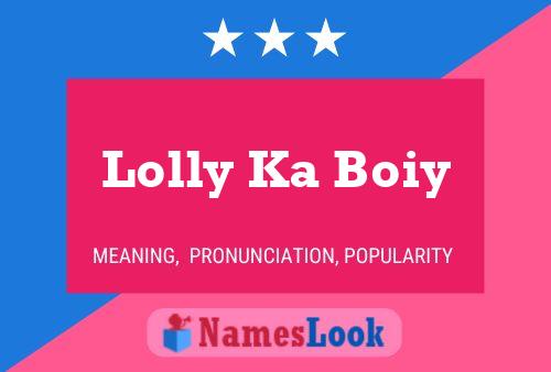 Lolly Ka Boiy Naam Poster