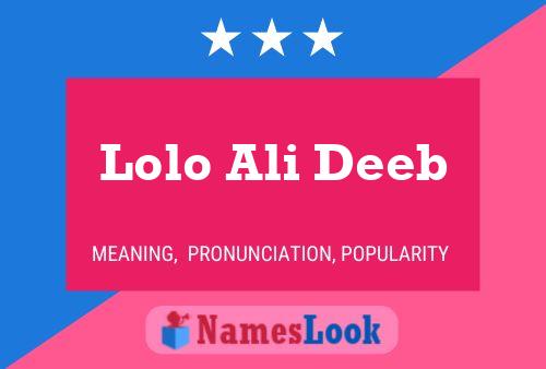 Lolo Ali Deeb Naam Poster