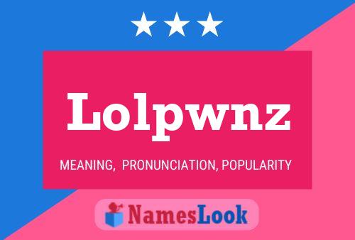 Lolpwnz Naam Poster