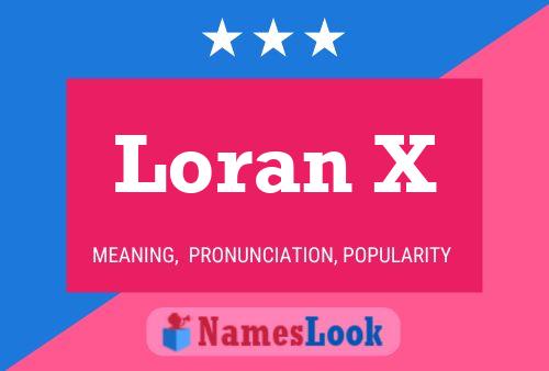 Loran X Naam Poster