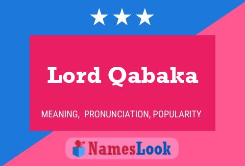 Lord Qabaka Naam Poster