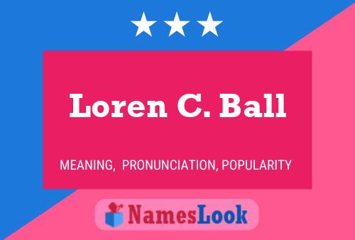 Loren C. Ball Naam Poster