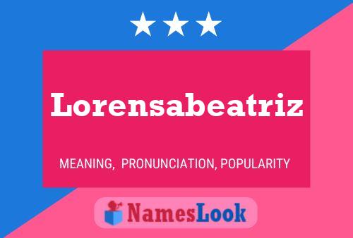 Lorensabeatriz Naam Poster