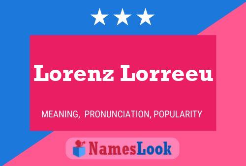 Lorenz Lorreeu Naam Poster