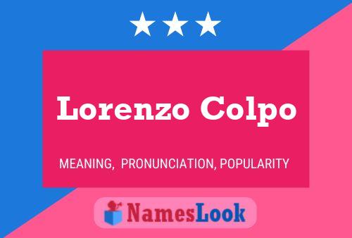 Lorenzo Colpo Naam Poster